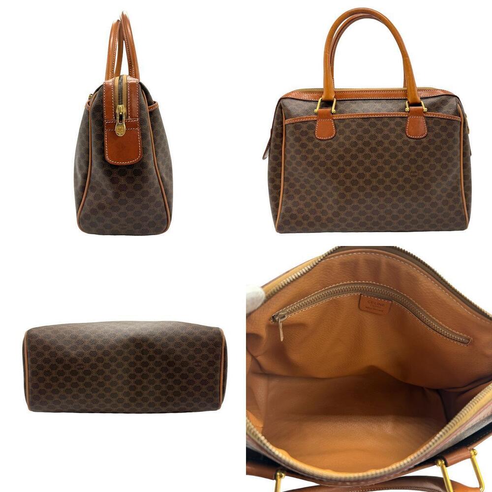 Celine brown Macadam canvas handbag coated